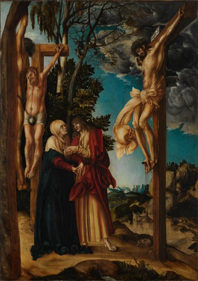 Saksa: Klage unter dem Kreuz Kristuksen valitus / Schleißheimin ristiinnaulitseminen tekijältä Lucas Cranach the Elder