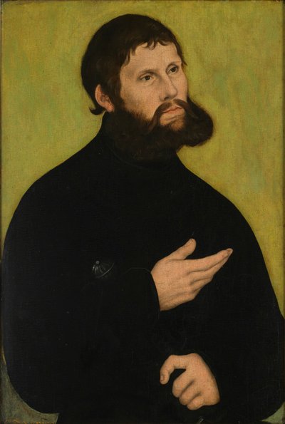 Saksa: Martin Luther als Junker Jörg Muotokuva Martin Lutherista Junker Jörginä. tekijältä Lucas Cranach the Elder