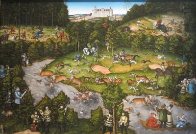 Metsästys lähellä Hartenfelsin linnaa tekijältä Lucas Cranach the Elder