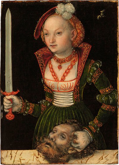 Judith ja Holofernesin pää tekijältä Lucas Cranach the Elder