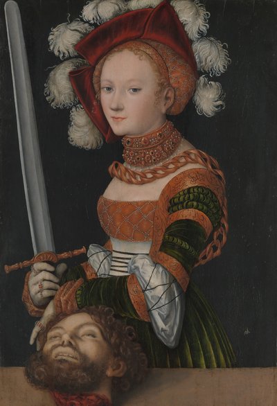 Judith Holofernesin pään kanssa, n. 1530. tekijältä Lucas Cranach the Elder