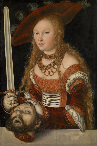 Judith Holofernesin pään kanssa, n. 1530 (paneeli) tekijältä Lucas Cranach the Elder