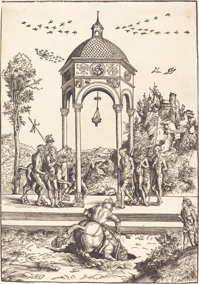 Marcus Curtius syöksyi kuiluun tekijältä Lucas Cranach the Elder