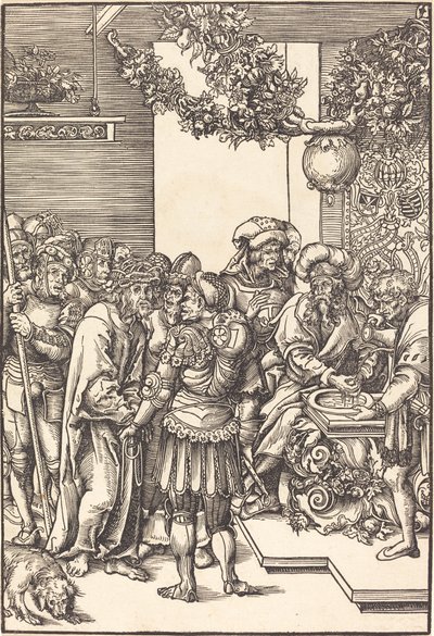 Pilatus pesee kätensä tekijältä Lucas Cranach the Elder