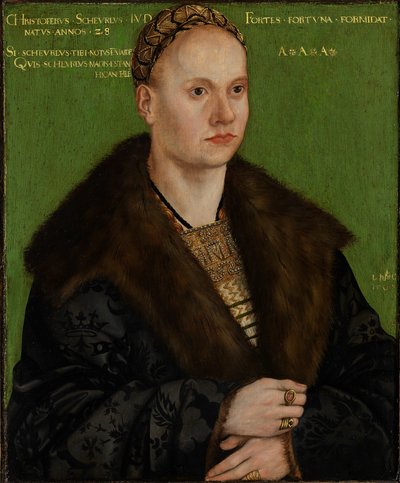 Porträt des Humanisten Christoph Scheurl tekijältä Lucas Cranach the Elder