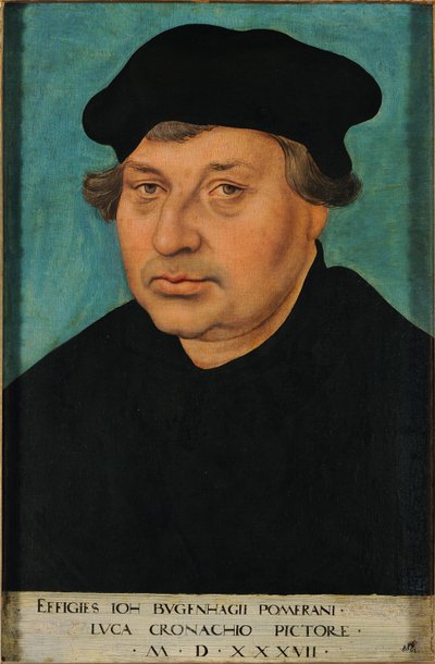 Johannes Bugenhagenin muotokuva tekijältä Lucas Cranach the Elder