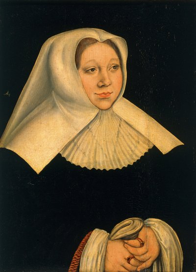 Itävallan Margaretan muotokuva 1480-1530, noin 1530 tekijältä Lucas Cranach the Elder