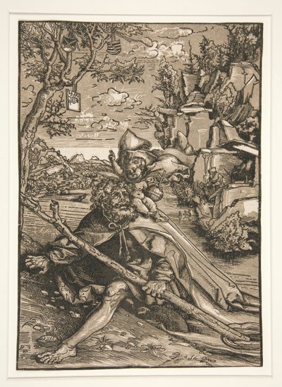 Pyhä Christopher tekijältä Lucas Cranach the Elder