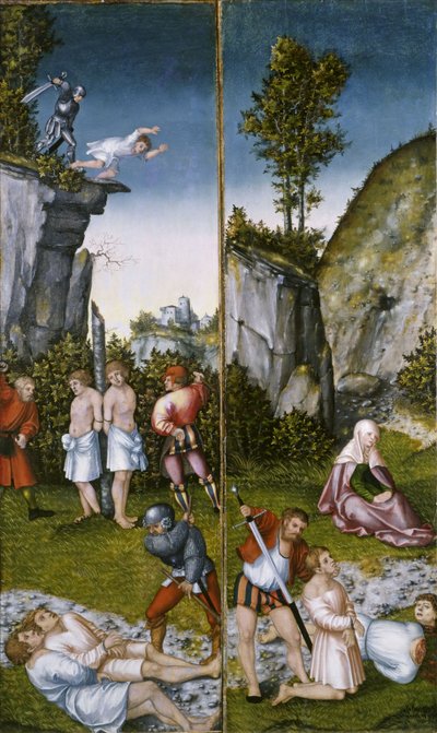 Pyhä Felicitas seitsemän poikansa marttyyrikuolemassa tekijältä Lucas Cranach the Elder