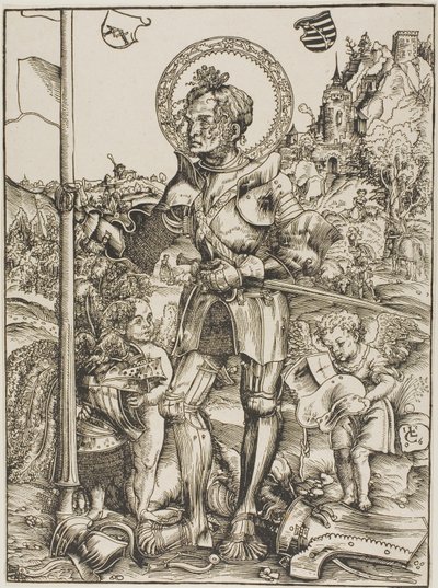 Pyhä Yrjö seisoo tekijältä Lucas Cranach the Elder