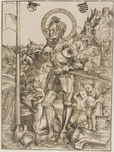 Pyhä Yrjö seisoo tekijältä Lucas Cranach the Elder