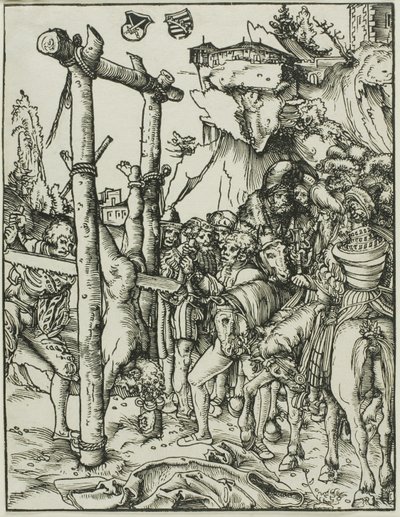 Pyhä Simon, Apostolien marttyyrikuolemasta. tekijältä Lucas Cranach the Elder