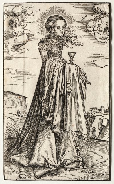 Pyhä Barbara. tekijältä Lucas Cranach the Elder
