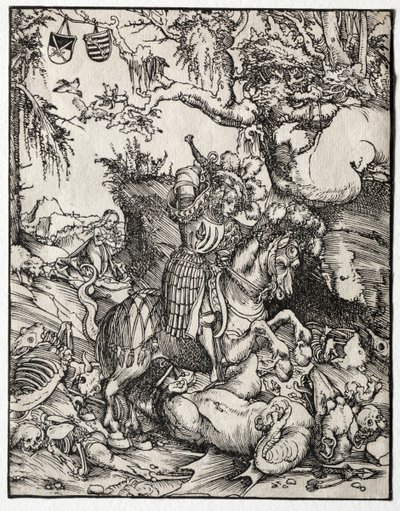 St. George Slaying the Dragon, 1500-luku. tekijältä Lucas Cranach the Elder