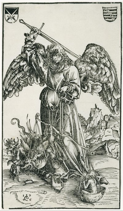 Pyhä Mikael tekijältä Lucas Cranach the Elder