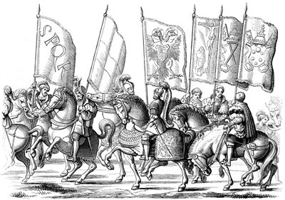 Kirkon ja valtakunnan standardit, 1529-1530 1849. tekijältä Lucas Cranach the Elder