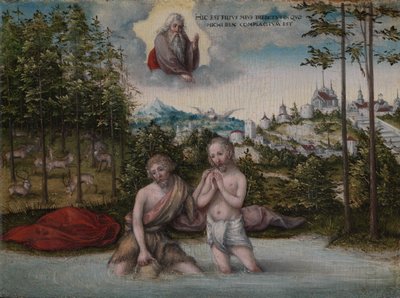 Kristuksen kaste, 1530-luku. tekijältä Lucas Cranach the Elder