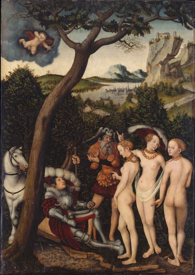 Pariisin tuomio, noin 1528 tekijältä Lucas Cranach the Elder