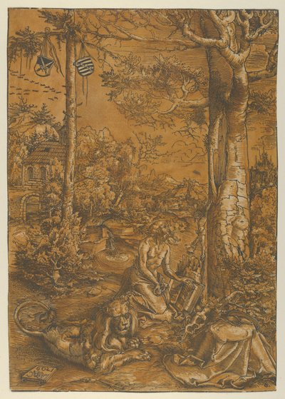 Pyhän Hieromuksen katumus, 1509. tekijältä Lucas Cranach the Elder