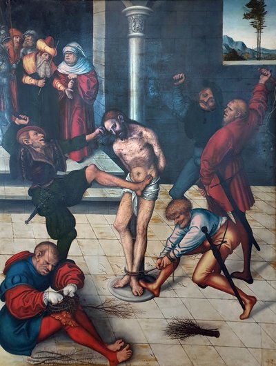Kristuksen ruoskiminen tekijältä Lucas Cranach the Elder
