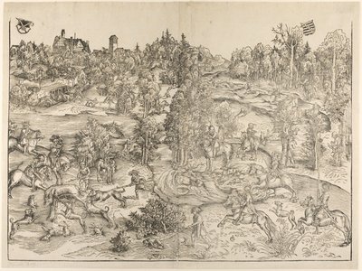 Hirvenmetsästys tekijältä Lucas Cranach the Elder