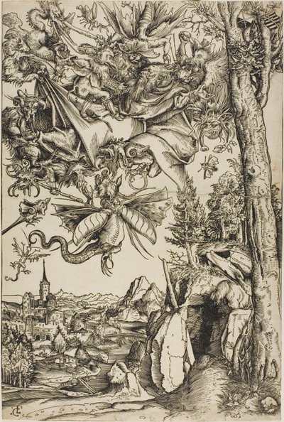 Pyhän Antoniuksen kiusaaminen tekijältä Lucas Cranach the Elder