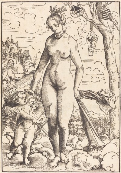 Venus ja Cupid tekijältä Lucas Cranach the Elder