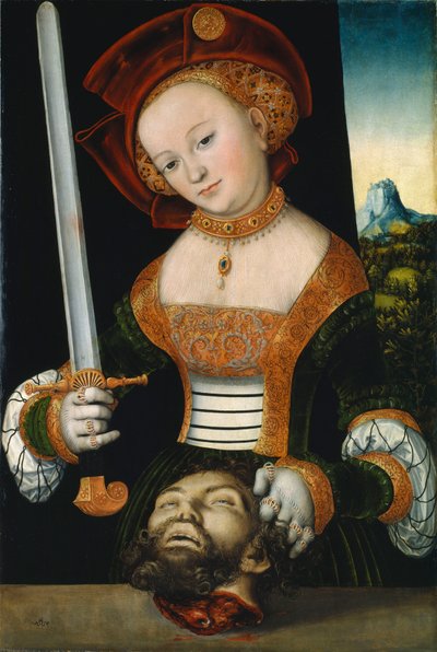 Judith ja Holophernesin pää tekijältä Lucas Cranach the Elder and workshop