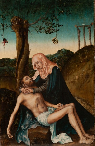 Slovakian kieli: Pieta Pieta ristin alla tekijältä Lucas Cranach the Elder and workshop