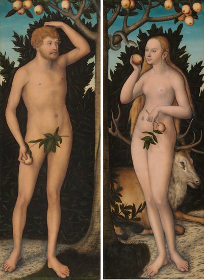 Aatami ja Eeva tekijältä Lucas Cranach the Younger
