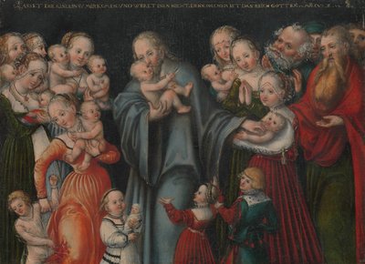 Kristus siunaa lapsia, n. 1545-50. tekijältä Lucas Cranach the Younger