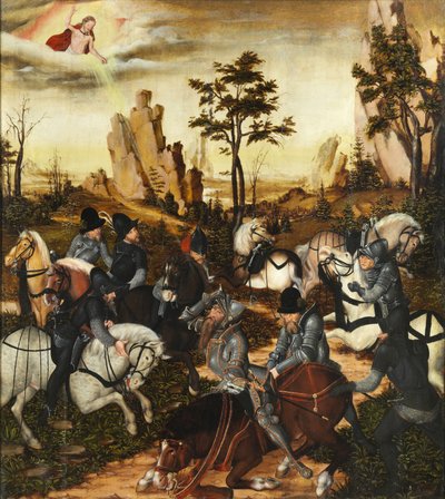 Saksa: Die Bekehrung des Paulus Pyhän Paavalin kääntymys tekijältä Lucas Cranach the Younger