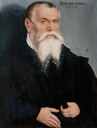 Italialainen:  Muotokuva Lucas Cranach vanhempi: Ritratto di Lucas Cranach il Vecchio tekijältä Lucas Cranach the Younger