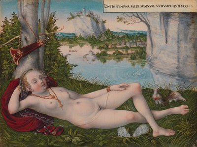 Kevään nymfi, n. 1545-50. tekijältä Lucas Cranach the Younger