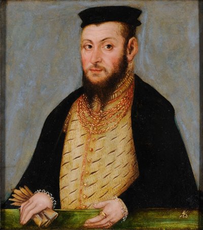 Puola: Zygmunta Augustan (1520-1572) muotokuva, króla Polski Sigismund II Augustus. tekijältä Lucas Cranach the Younger