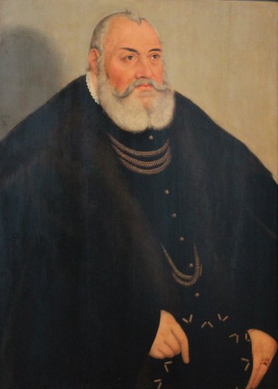 Brandenburg-Ansbachin Yrjö Hurskaan muotokuva tekijältä Lucas Cranach the Younger