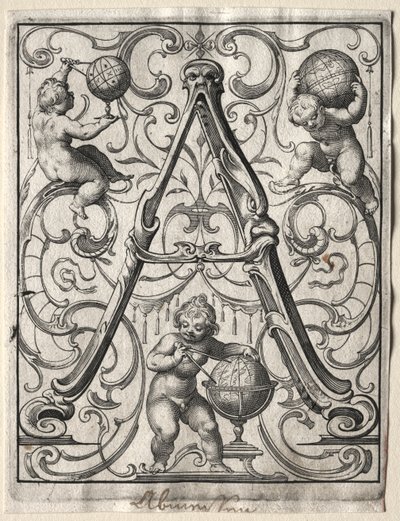 Uusi ABC-vihkonen: A, 1627. tekijältä Lucas Kilian