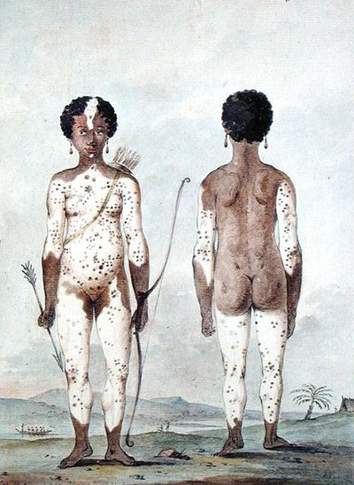 "Petite fille negre nee Lille St. Lucia", n. 1795 (akvarelli paperille) tekijältä Lucas Lucas