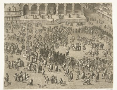 Espanjan Kaarle II:n julistaminen Flanderin kreiviksi Gentissä (arkki 5), 1666 tekijältä Lucas Vorsterman (II)