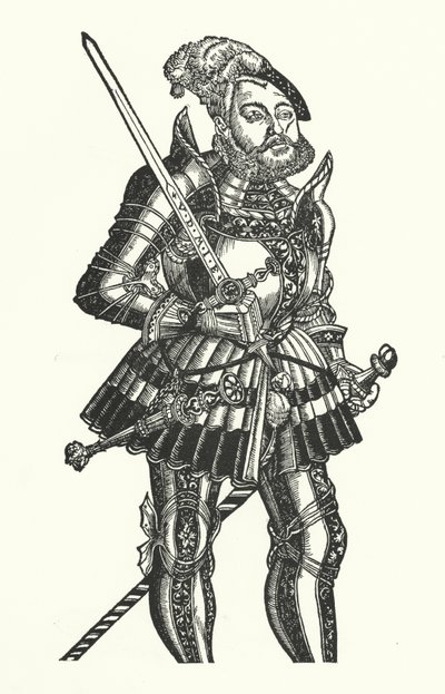 John Frederick I, Saksin vaaliruhtinas (kaiverrus) tekijältä Lucas the Elder (after) Cranach