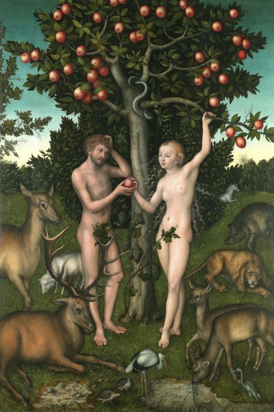 Aatami ja Eeva tekijältä Lucas the Elder Cranach