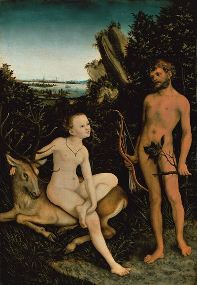 Apollo ja Diana tekijältä Lucas the Elder Cranach