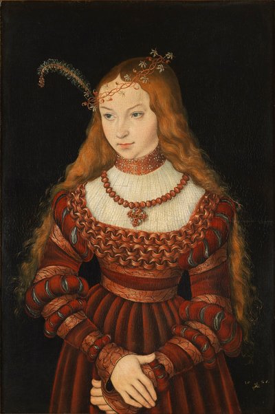 Sybille of Clevesin kihlattu muotokuva tekijältä Lucas the Elder Cranach