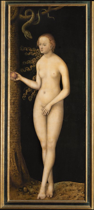 Eve. Alttarin siipien ulkopuoli ... (öljy puulle) tekijältä Lucas the Elder Cranach