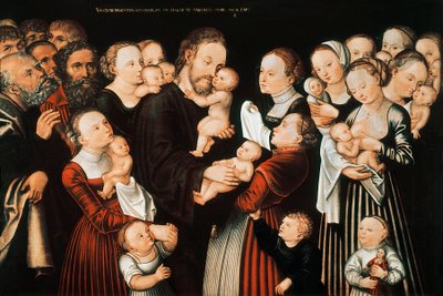 Jeesus ja lapset tekijältä Lucas the Elder Cranach