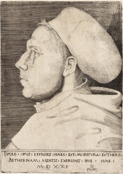 Lucas Cranach vanhin Martti Luther augustinolaisnaisena 1521 tekijältä Lucas the Elder Cranach