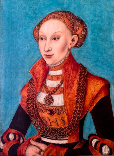 Sybille de Clèvesin muotokuva, noin 1535 (maalaus). tekijältä Lucas the Elder Cranach