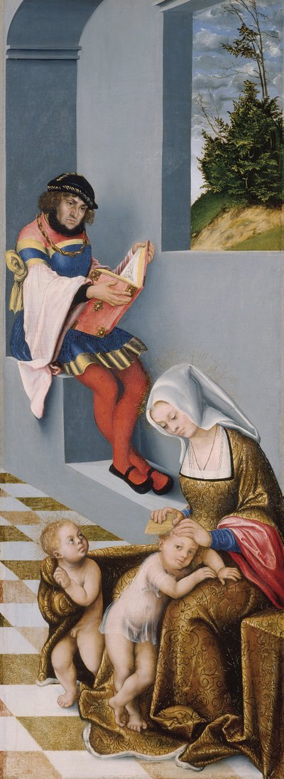 Pyhä sukulaisuus (ns. Torgaun alttaritaulu) oikea paneeli tekijältä Lucas the Elder Cranach