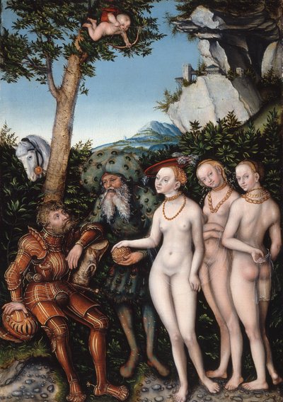 Pariisin tuomio tekijältä Lucas the Elder Cranach