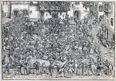 Tournoi - Turnaus - Cranach, Lucas, vanhin (1472-1553) - 1509 - Puupiirros - 26,4x38 - Yksityiskokoelma tekijältä Lucas the Elder Cranach